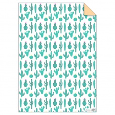 Green Cactus Print Wrapping Paper by Meri Meri